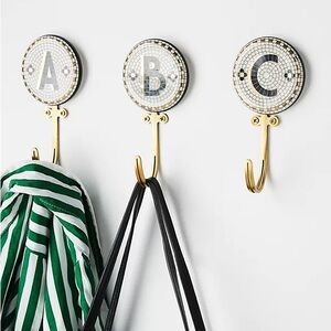 Anthropologie Tiled Monogram Hook